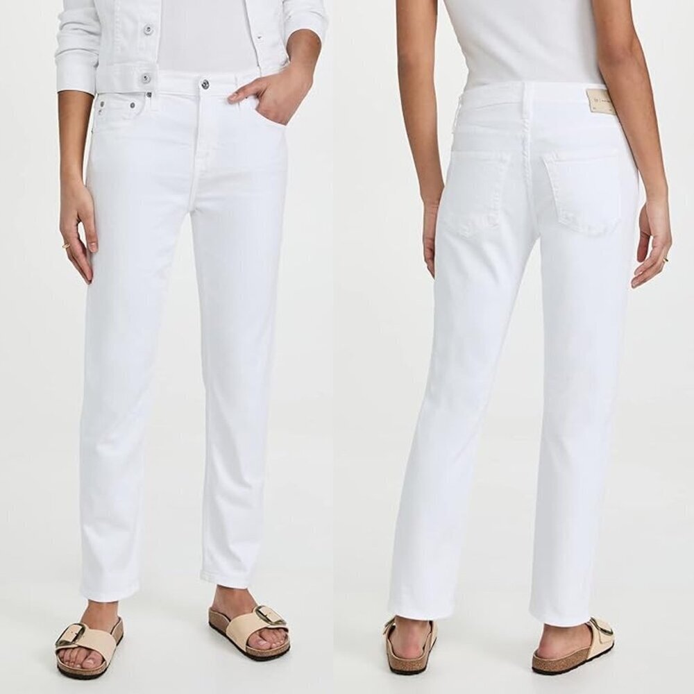 AG Adriano Goldschmied The Legging Super Skinny White Jeans Size 28